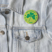 Happy St. Patrick's Day Kleeblatt und gesegnet, ab Button (Beispiel)