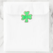 Happy St. Patrick's Day Kleeblatt Zucker Cookies Runder Aufkleber (Tasche)