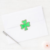Happy St. Patrick's Day Kleeblatt Zucker Cookies Runder Aufkleber (Umschlag)