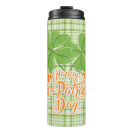 Happy St Patrick's Day - Kleeblätter Thermosbecher