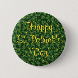 Happy St. Patrick's Day Kleeblatts Button