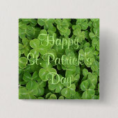 Happy St. Patrick's Day Kleeblatts Button (Vorderseite)