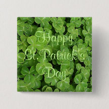 Happy St. Patrick's Day Kleeblatts Button