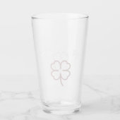 Happy St. Patrick's Day Kleeblatts Einfaches Skrip Glas (Vorderseite)
