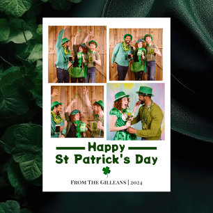 Happy St. Patrick's Day Kleeblatts Foto Feiertagskarte