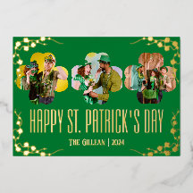 Happy St patricks day Kleeblatts Foto