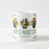 Happy St. Patrick's Day Kleeblatts Foto Jumbo-Tasse (Vorderseite)