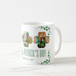 Happy St. Patrick's Day Kleeblatts Foto Kaffeetasse