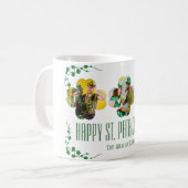 Happy St. Patrick's Day Kleeblatts Foto Kaffeetasse (Vorderseite Links)