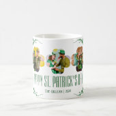 Happy St. Patrick's Day Kleeblatts Foto Kaffeetasse (Mittel)