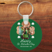Happy St patricks day Kleeblatts Foto Schlüsselanhänger (Vorderseite)