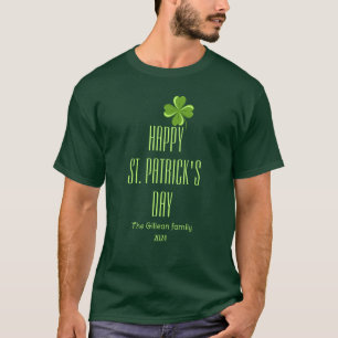 Happy St. Patrick's Day Kleeblatts Foto T-Shirt