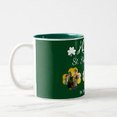 Happy St patricks day Kleeblatts Foto Zweifarbige Tasse (Links)