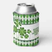 Happy St. Patrick's Day Kleeblatts können kühlen Dosenkühler (Kanne Rückseite)