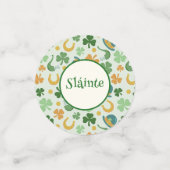 Happy St. Patrick's Day Kleeblatts Paper Untersetz Konfetti (Klein Vorderseite)