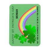 Happy St Patrick's Day Kleeblatts regnen Ihren Nam Magnet (Vertikal)