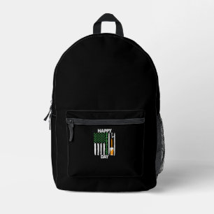 Happy St Patricks Day Kleeblatts US American Flag Bedruckter Rucksack