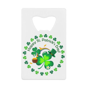 Happy St. Patrick's Day Kreditkarten Flaschenöffner