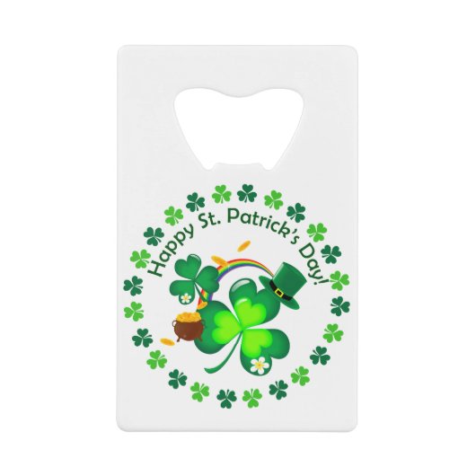 Happy St. Patrick's Day Kreditkarten Flaschenöffner (Vorderseite)