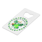Happy St. Patrick's Day Kreditkarten Flaschenöffner (Vorderseite Schrägansicht)
