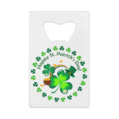 Happy St. Patrick's Day Kreditkarten Flaschenöffner (Rückseite)