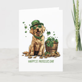 Happy St. Patrick's Day Labrador Retriever Dog Feiertagskarte