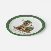 Happy St. Patrick's Day Labrador Retriever Dog Pappteller (Schrägansicht)