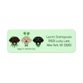 Happy St Patricks Day Labrador Retriever Hunde (Vorne)