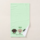 Happy St Patricks Day Labrador Retriever Hunde Badhandtuch Set (Handtuch)