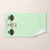 Happy St Patricks Day Labrador Retriever Hunde Badhandtuch Set (Handtuch)