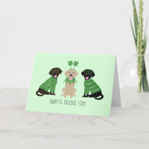Happy St Patricks Day Labrador Retriever Hunde Feiertagskarte