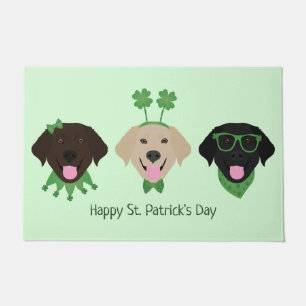 Happy St Patricks Day Labrador Retriever Hunde Fußmatte