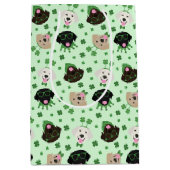 Happy St Patricks Day Labrador Retriever Hunde Mittlere Geschenktüte (Vorderseite)