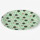 Happy St Patricks Day Labrador Retriever Hunde Pappteller (Schrägansicht)