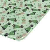 Happy St Patricks Day Labrador Retriever Hunde Schneidebrett (Ecke)