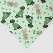 Happy St Patricks Day Labrador Retriever Hunde Seidenpapier (Detail)