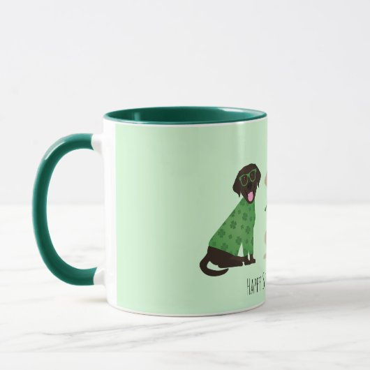 Happy St Patricks Day Labrador Retriever Hunde Tasse (Links)
