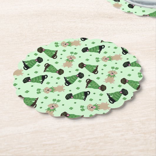 Happy St Patricks Day Labrador Retriever Hunde Untersetzer (angewinkelt)