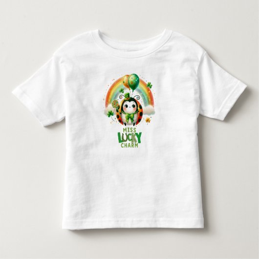 Happy St. Patrick's Day Ladybug Kleinkind T-shirt (Vorderseite)