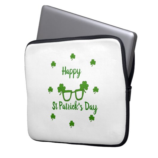 Happy St Patrick's Day Laptopschutzhülle (Vorderseite Links)