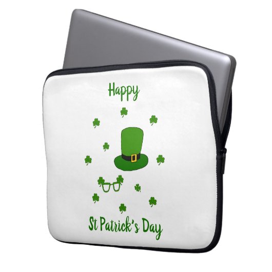 Happy St Patrick's Day Laptopschutzhülle (Vorderseite Links)