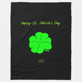 Happy St. Patrick's Day Large Fleece Blanket