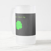Happy St. Patrick's Day Large Mattiert Glass Tasse (Vorderseite Links)