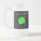 Happy St. Patrick's Day Large Mattiert Glass Tasse (Links)