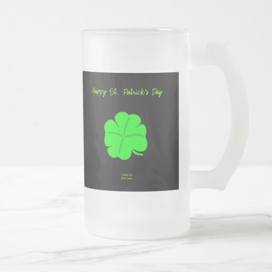 Happy St. Patrick's Day Large Mattiert Glass Tasse (Rechts)