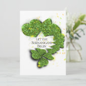 Happy St. Patrick's Day, Lass die Shenanigans begi Einladung (Stehend Vorderseite)