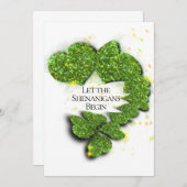 Happy St. Patrick's Day, Lass die Shenanigans begi Einladung (Vorne/Hinten)