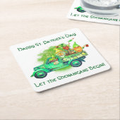 Happy St. Patrick's Day, Lass die Shenanigans begi Rechteckiger Pappuntersetzer (angewinkelt)