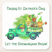 Happy St. Patrick's Day, Lass die Shenanigans begi Rechteckiger Pappuntersetzer (Vorderseite)