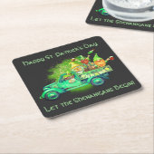 Happy St. Patrick's Day, Lass die Shenanigans begi Rechteckiger Pappuntersetzer (angewinkelt)